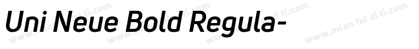 Uni Neue Bold Regula字体转换